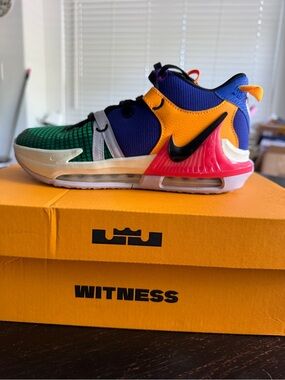 Nike Multicolor Performance Basketball Shoe - Green/Blue/Yellow/Pink/Black